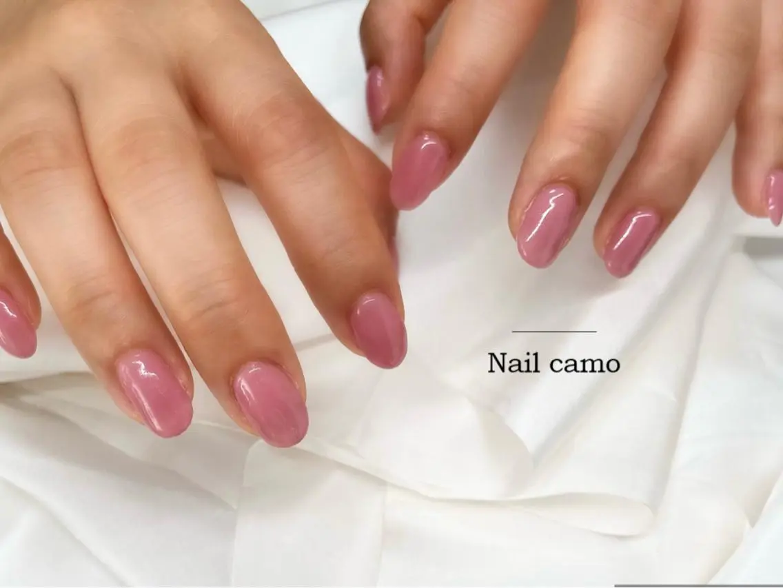 ネイル ワンカラーネイル ピンク 🌟Nail camo🌟のネイルデザイン