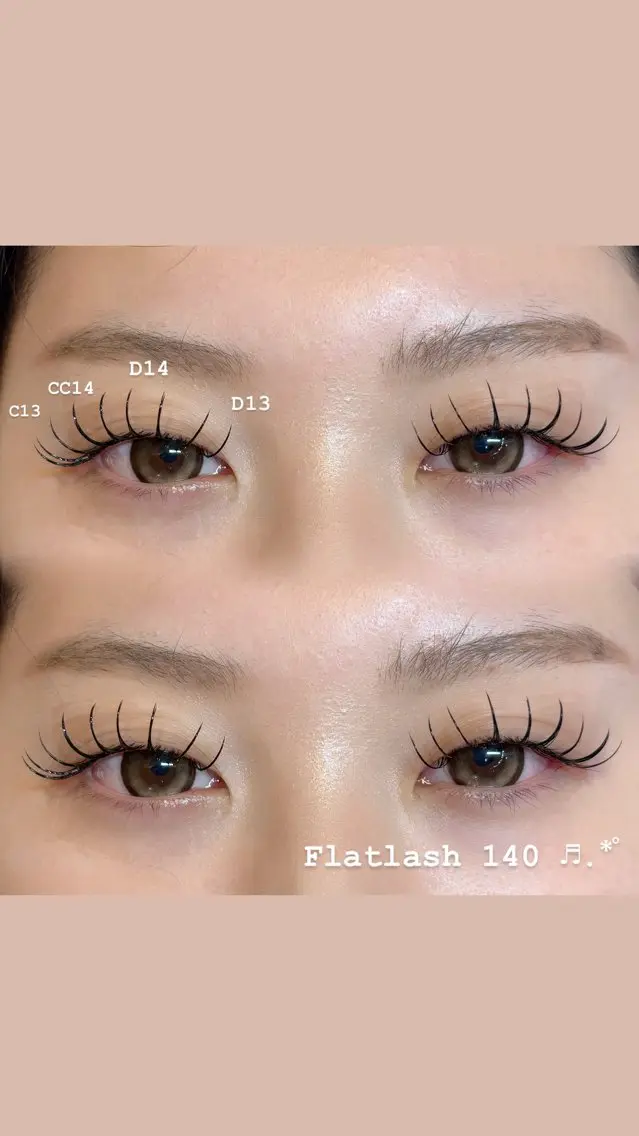 マツエク・マツパ フラットラッシュ ♪ eyelash mia ♪のマツエク・マツパデザイン