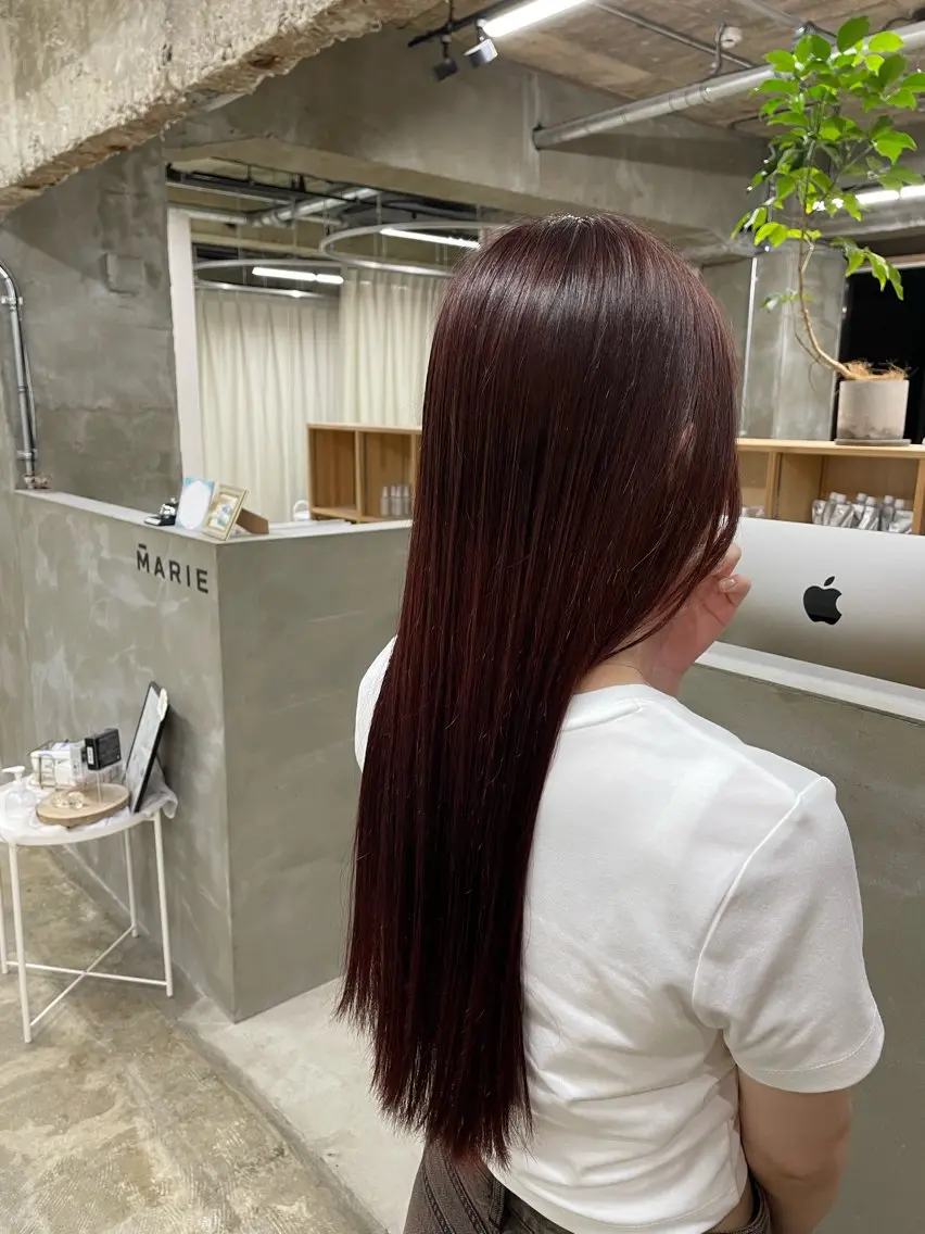 セミロング カラー 坂田 春樹のヘアスタイル