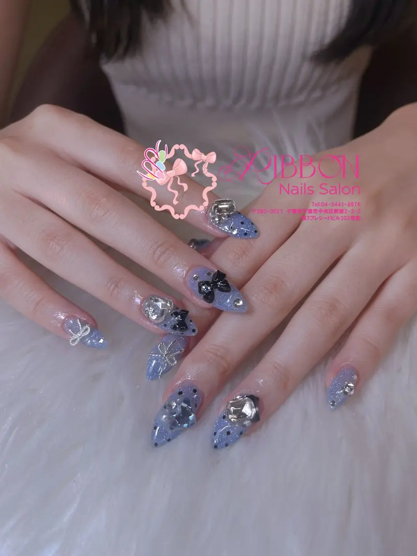 ネイル フットネイル フレンチネイル ジェルネイル マグネットネイル 持ち込み ハンドネイル Ribbonnail salonのネイルデザイン