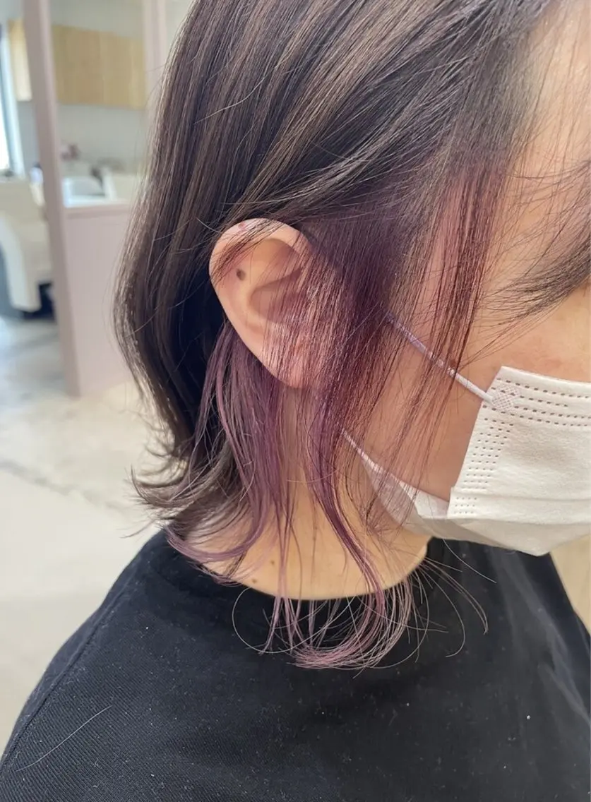カラー インナーカラー ヘアカラー 林 菜穂実のヘアスタイル