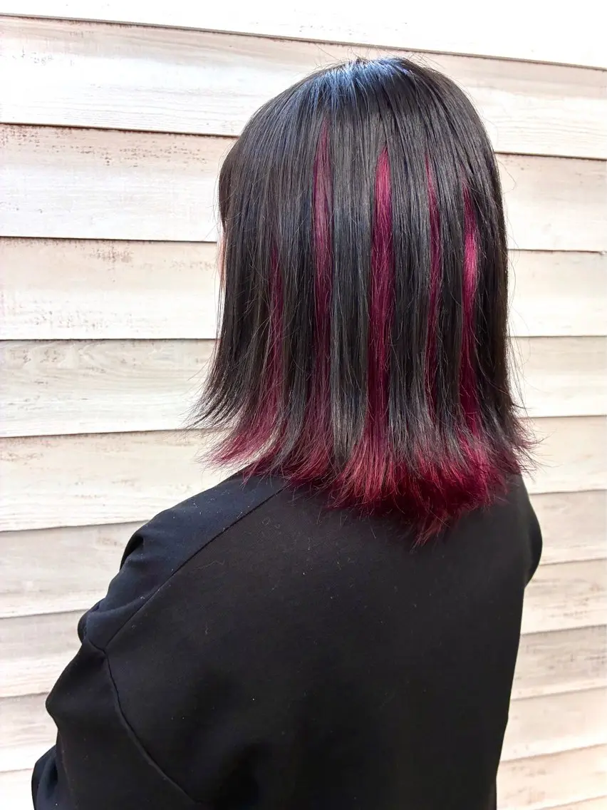 ミディアム カラー インナーカラー ヘアカラー 佐藤 隆太のヘアスタイル