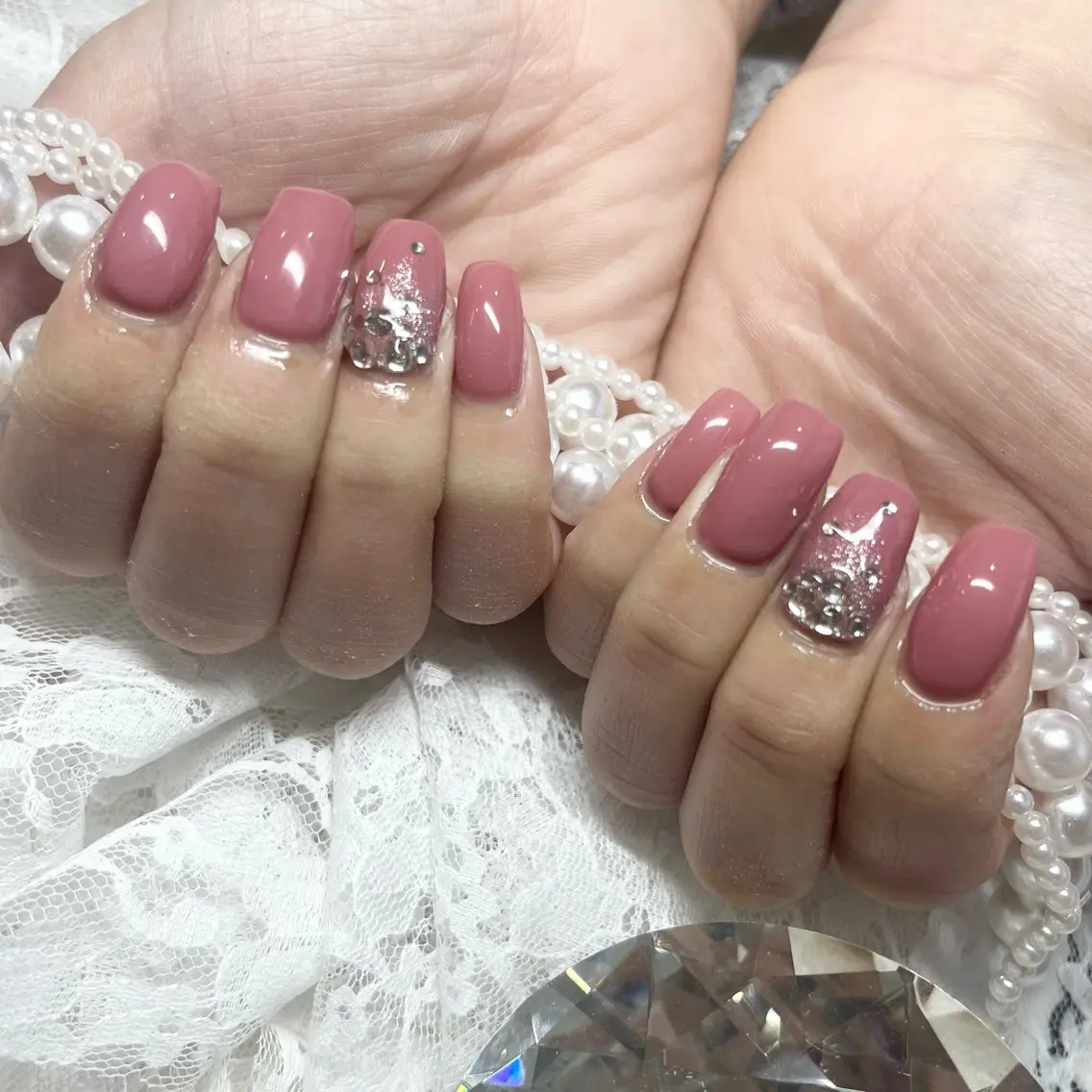 ネイル ピンク ハンドネイル Nail Salon Elpisのネイルデザイン