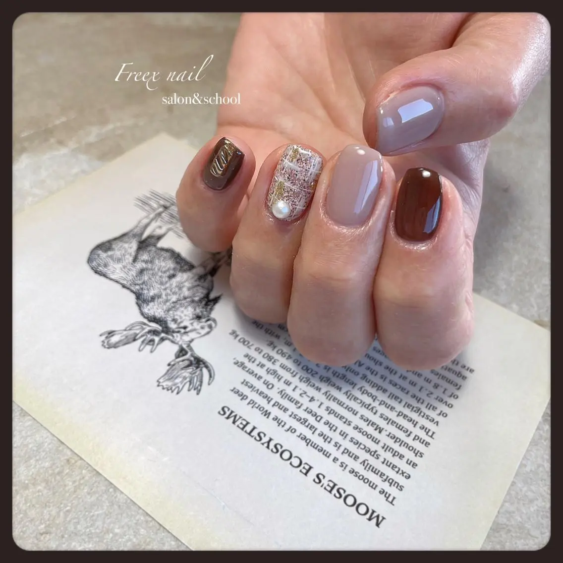 ネイル ツイードネイル ハンドネイル ハンドケア freex nail /ニュアンス/個性派のネイルデザイン