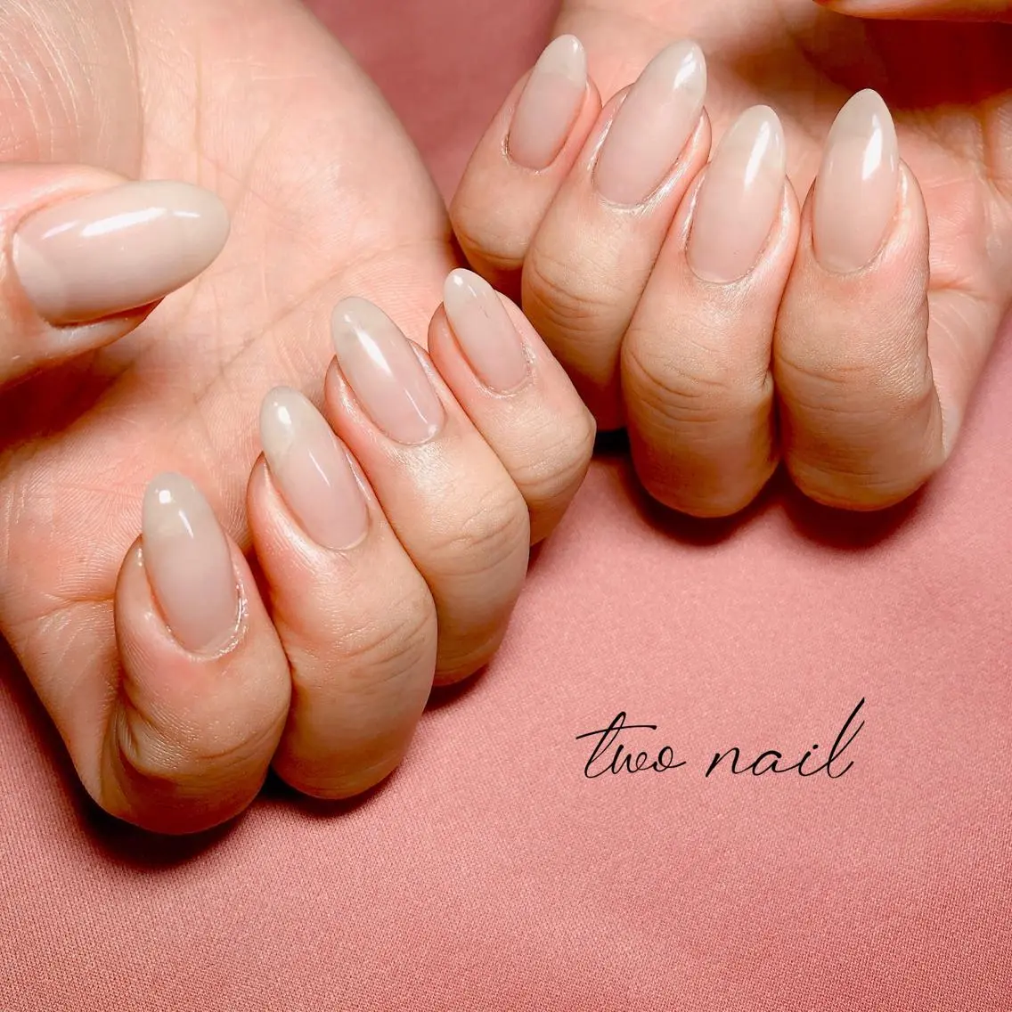 ネイル アートネイル フットネイル ハート ニュアンスネイル ホワイト ハンドネイル two nailのネイルデザイン