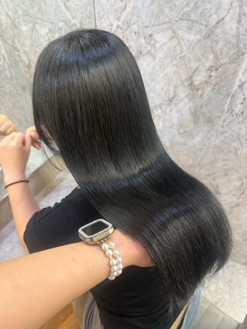 ロング カラー ヘアカラー トリートメント 💎あおい💎大宮 🦋ワンカラー🦋のヘアスタイル