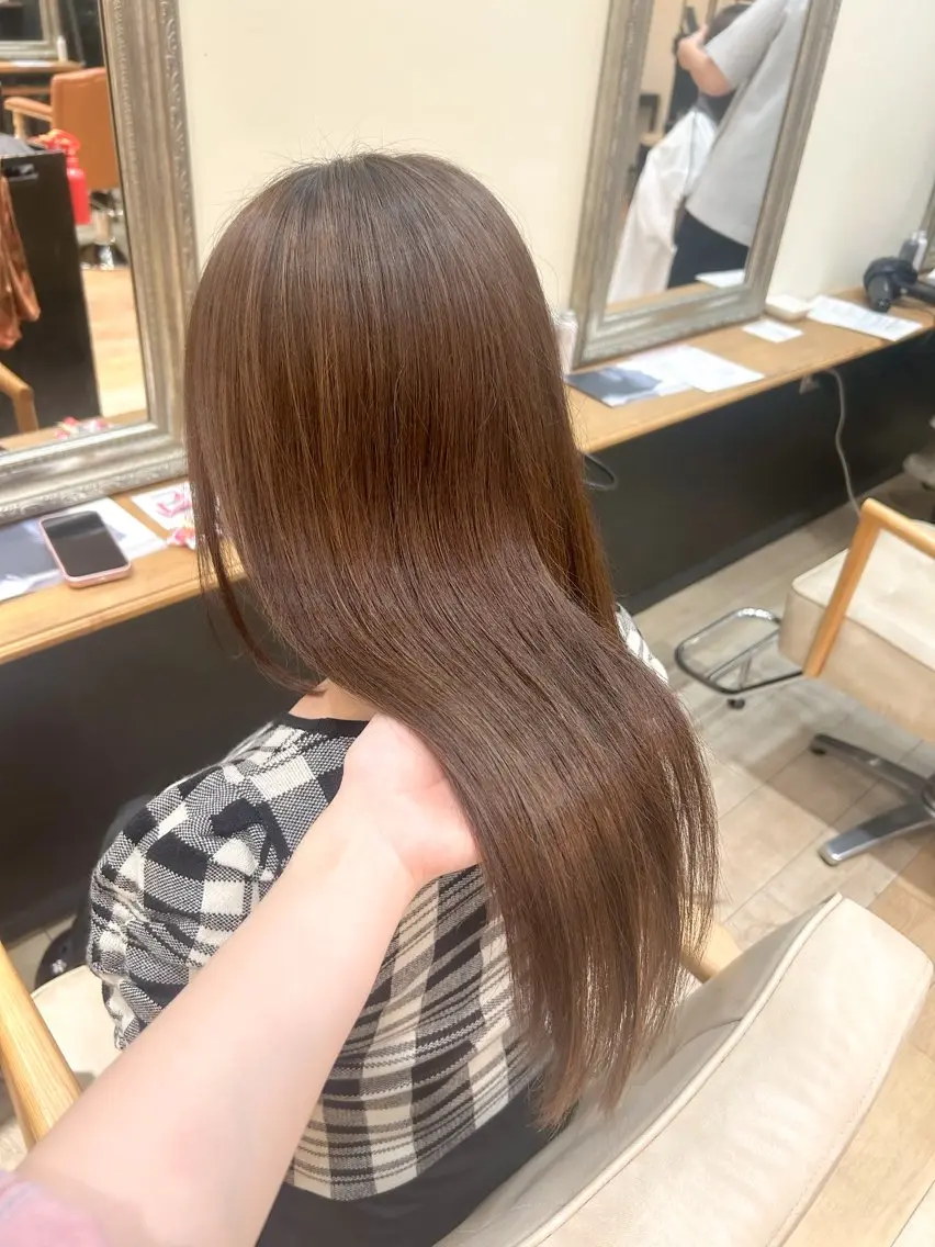 ロング カラー カット ヘアカラー 松尾 遥花のヘアスタイル