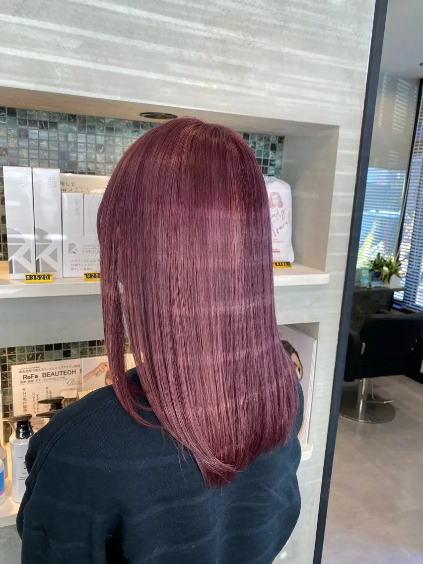 ミディアム カラー カット ヘアカラー トリートメント 似合わせカット takatoのヘアスタイル