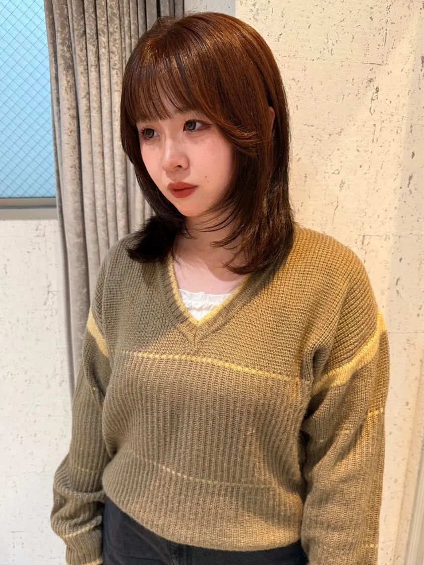 ミディアム カラー カット ヘアカラー トリートメント mai / linoah˚✧のヘアスタイル