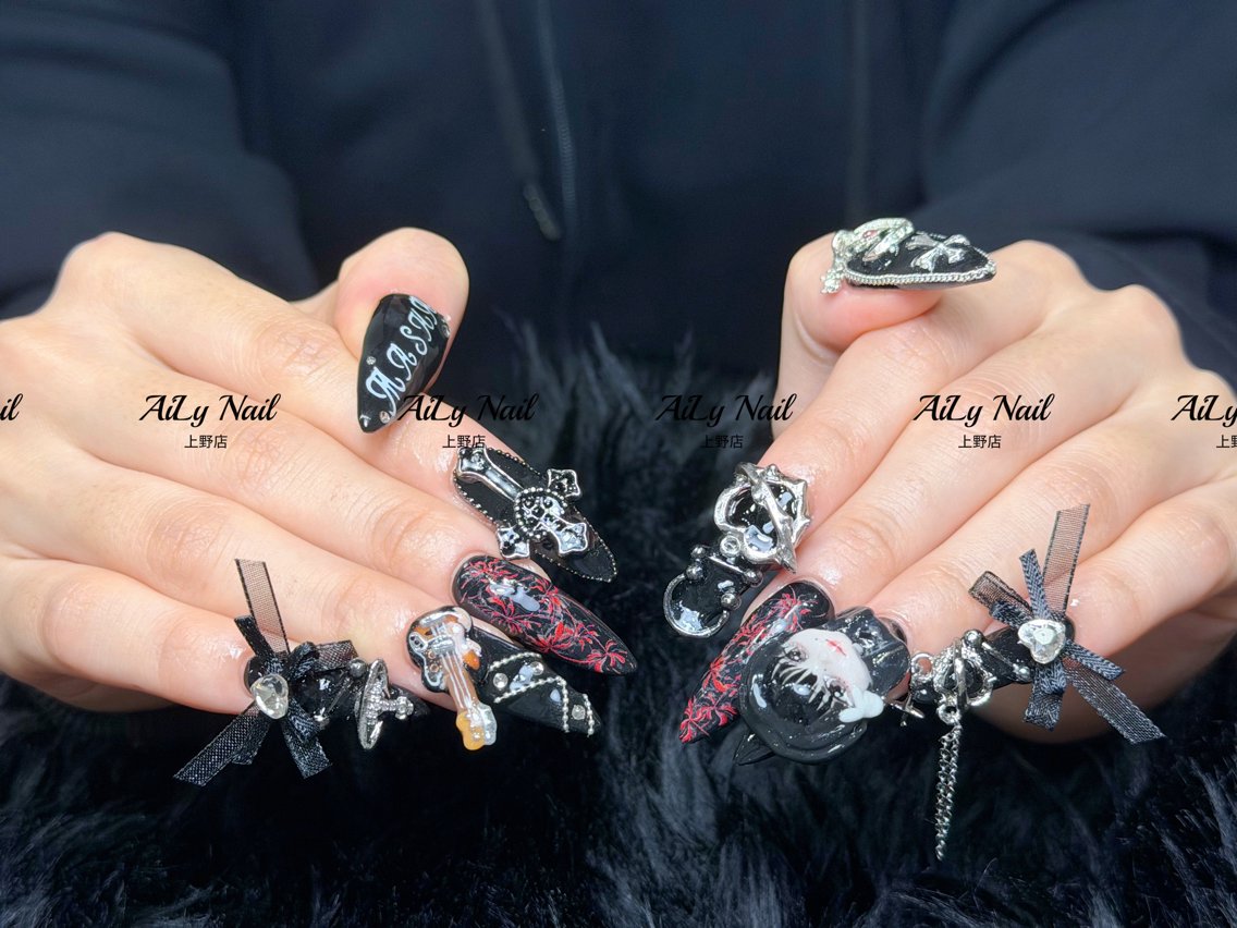 ネイル アートネイル ジェルネイル マグネットネイル ニュアンスネイル シンプルネイル ハンドネイル AiLy Nail 上野店のネイルデザイン