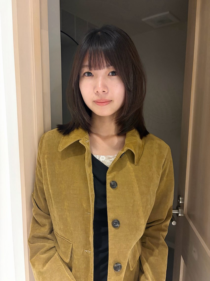 ミディアム カラー カット ヘアカラー -みつま はるな-のヘアスタイル