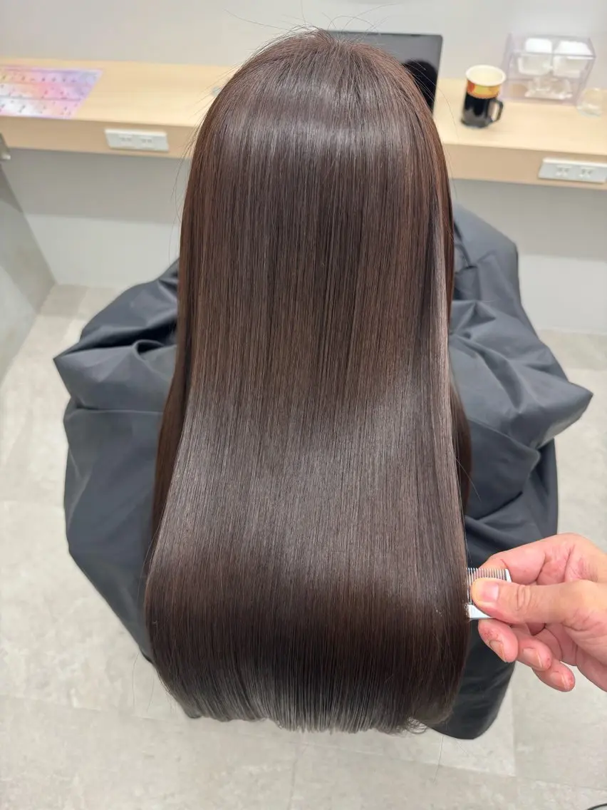 ロング カット ヘアカラー トリートメント 青木 啓輔のヘアスタイル
