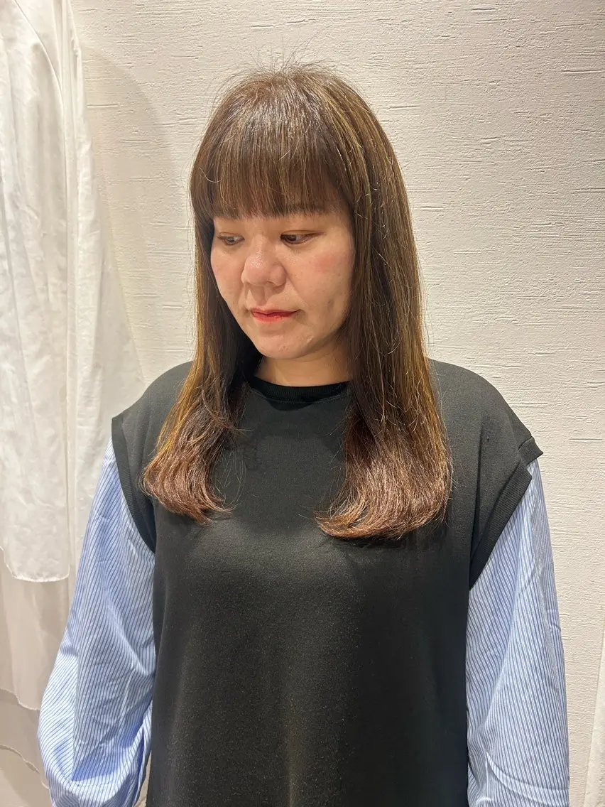 セミロング セミロングパーマ パーマ 木村 あかりのヘアスタイル