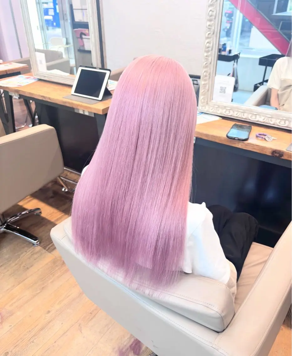 ロング カット ヘアカラー 💖saki /ハイトーン💖のヘアスタイル