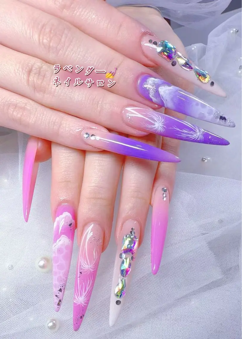 ネイル ラベンダー💖日暮里 ルル💖ネイルのネイルデザイン