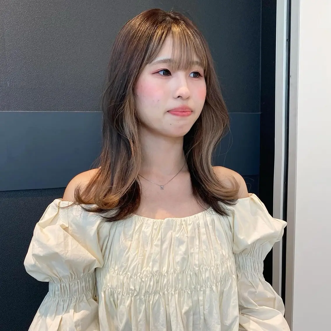 ロング カラー ブラウンカラー ピンクカラー カット ヘアカラー トリートメント mai / linoah˚✧のヘアスタイル