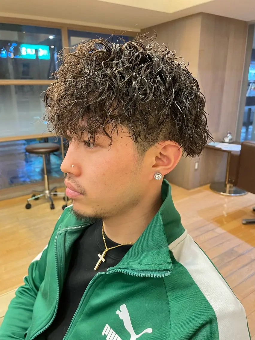 パーマ メンズ カット パーマ トリートメント 村松 寛太のヘアスタイル