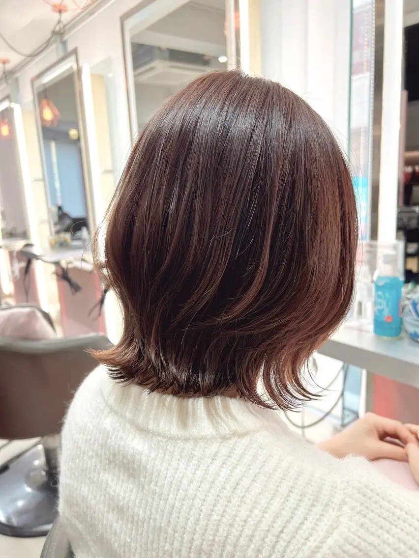 ミディアム 似合わせボブ🫧 丸みショート藤本のヘアスタイル