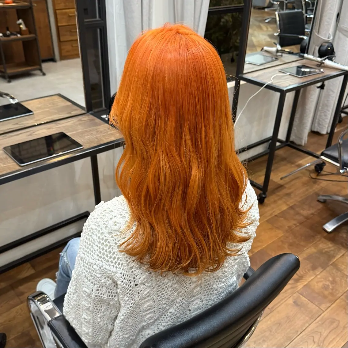 カラー ブリーチ ヘアカラー 市川 夢のヘアスタイル
