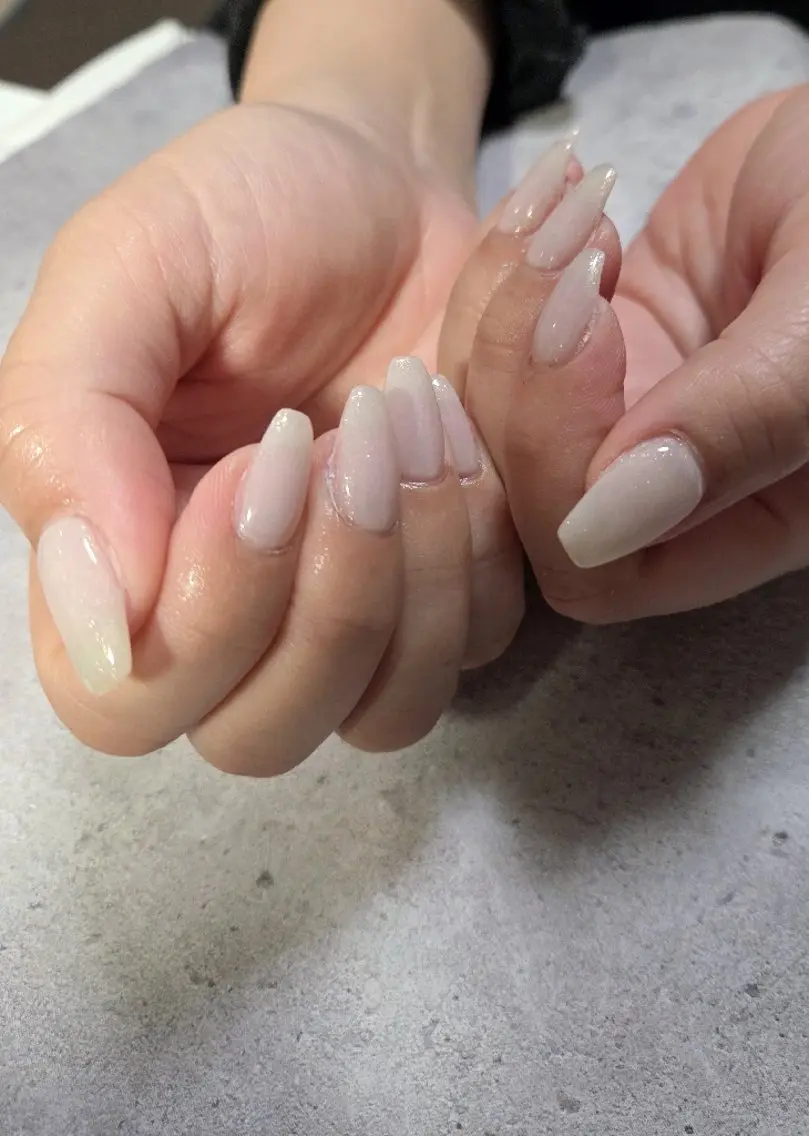 ネイル マグネットネイル オフィスネイル ワンカラーネイル シンプルネイル ブライダルネイル ハンドネイル flure de neige yukiのネイルデザイン