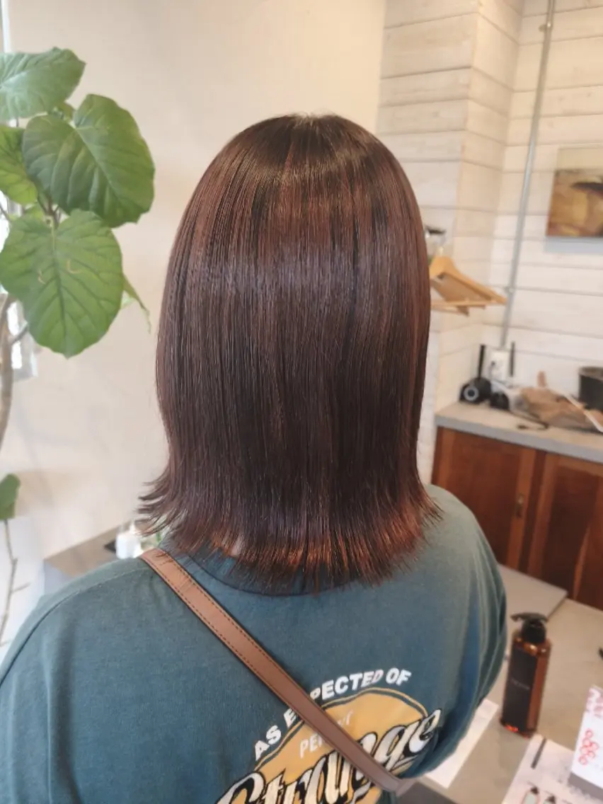 ミディアム ヘアカラー LEASH 北原のヘアスタイル
