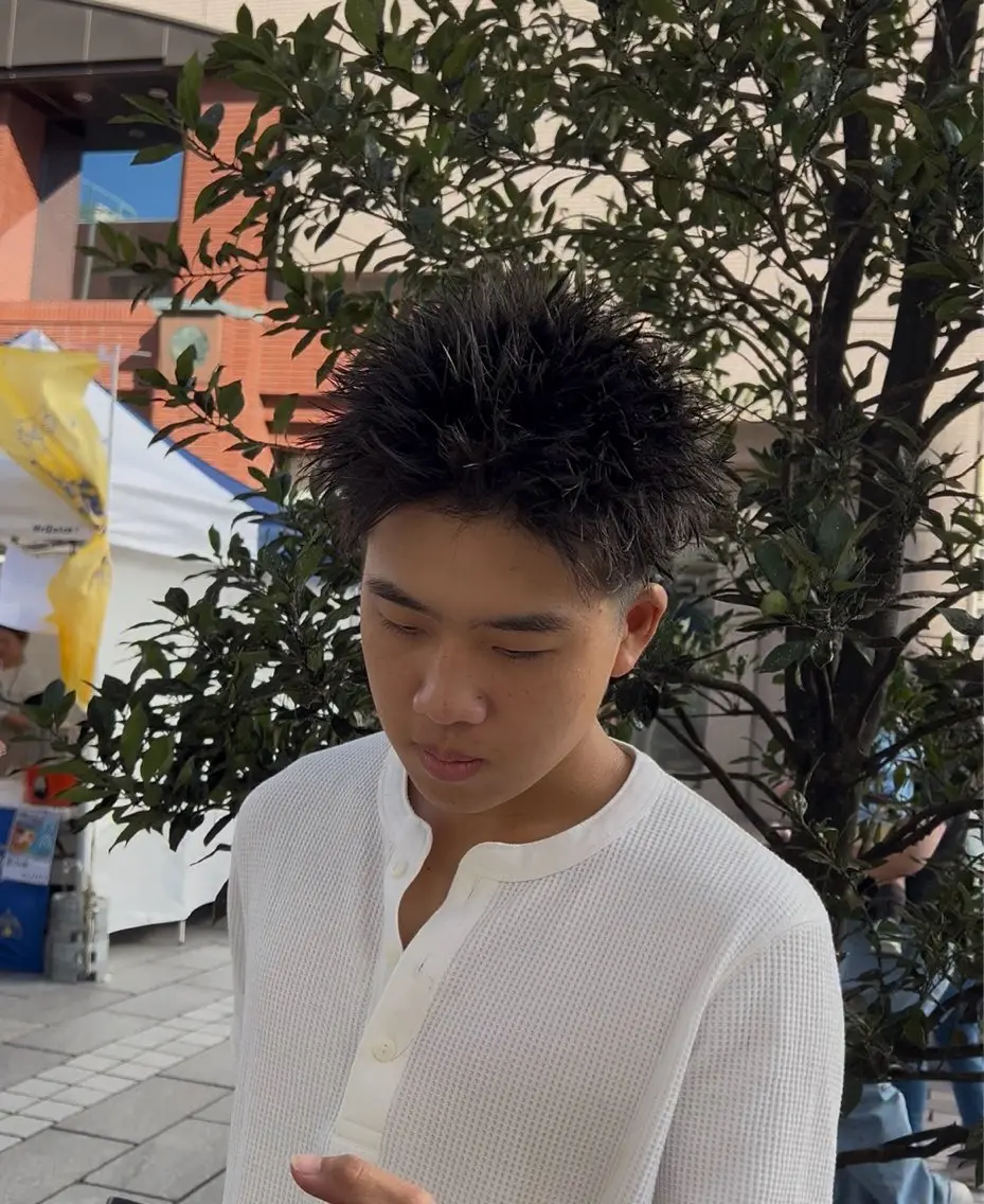 メンズ カット 郡山駅前メンズ特化 岩﨑大翼のヘアスタイル