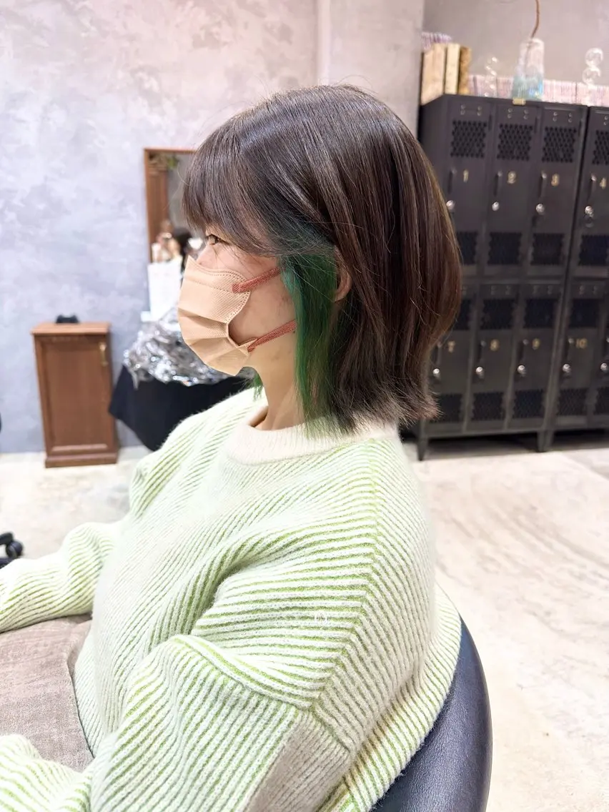 ミディアム カラー 廣瀬双葉 ボブ/ミディアムのヘアスタイル
