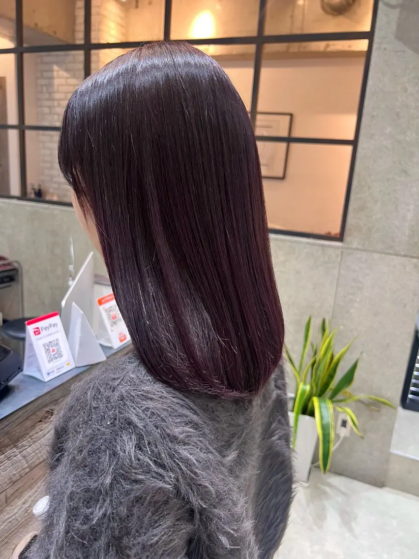 ミディアム カラー ラベンダーカラー カット ヘアカラー トリートメント 🌿ニュアンス/髪質 改善🌿Fukudaのヘアスタイル
