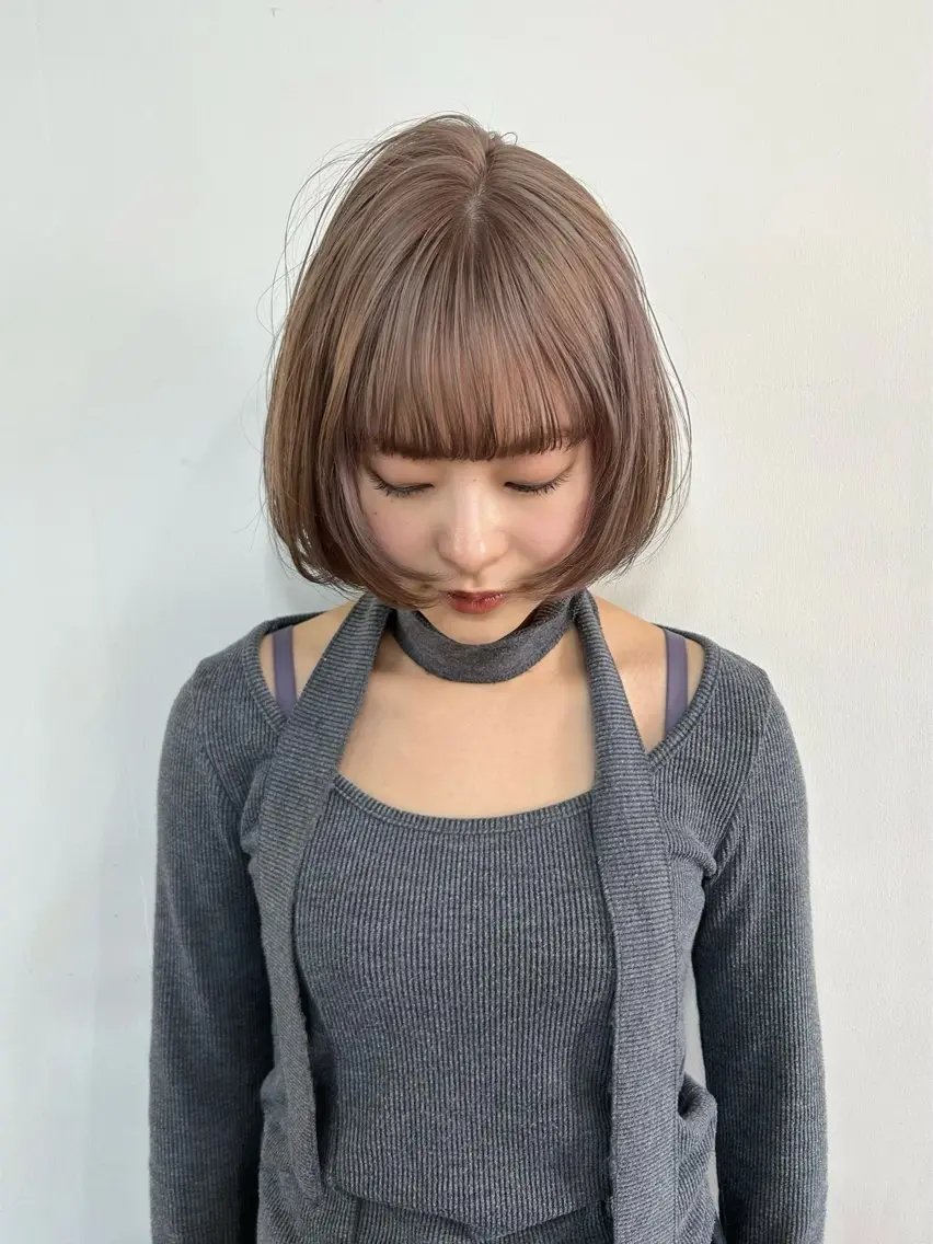 ショート カラー ハイトーンカラー ボブ カット ヘアカラー AKO .のヘアスタイル