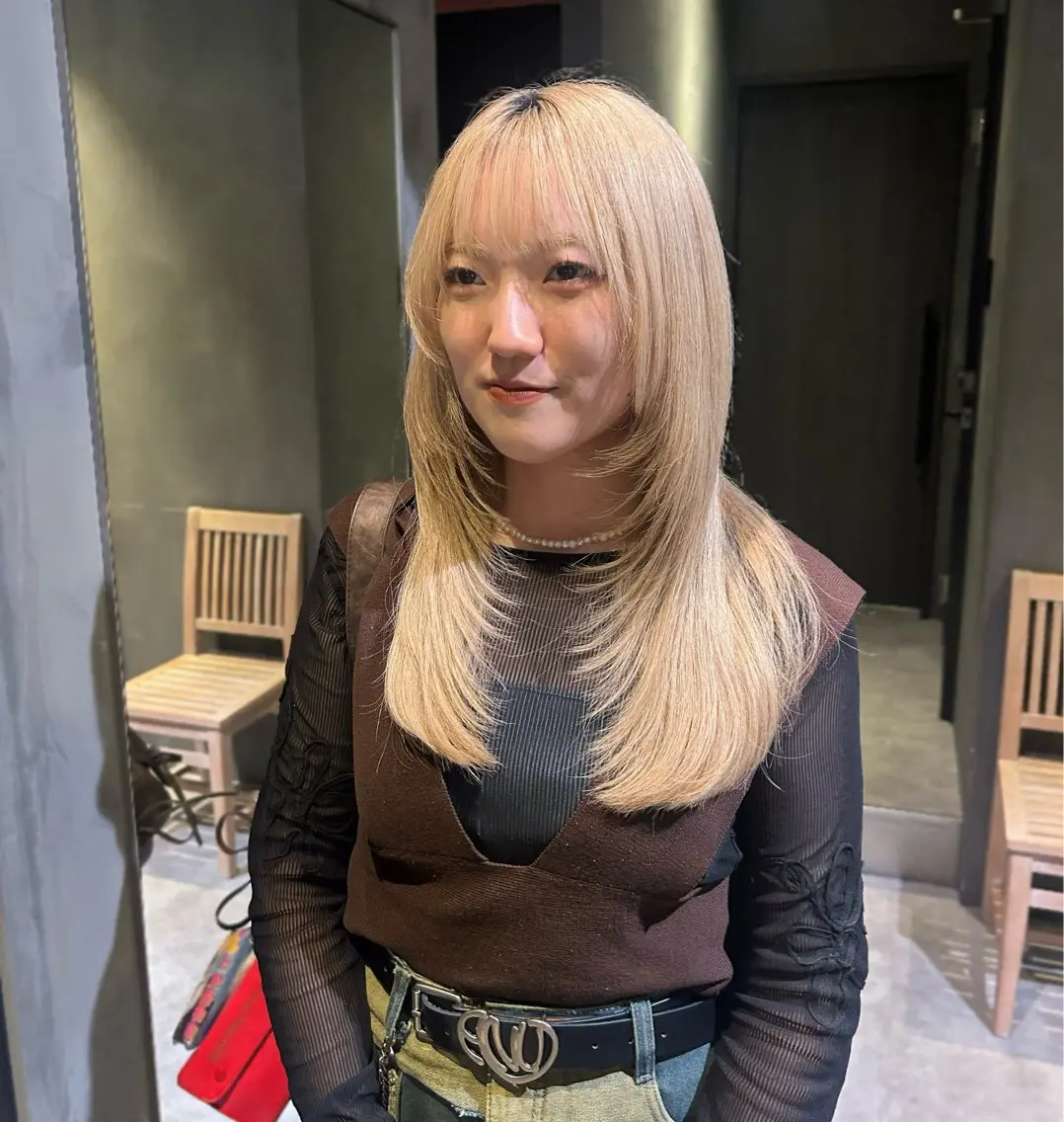 ブリーチありダブルカラーのみ（カット無し）の写真