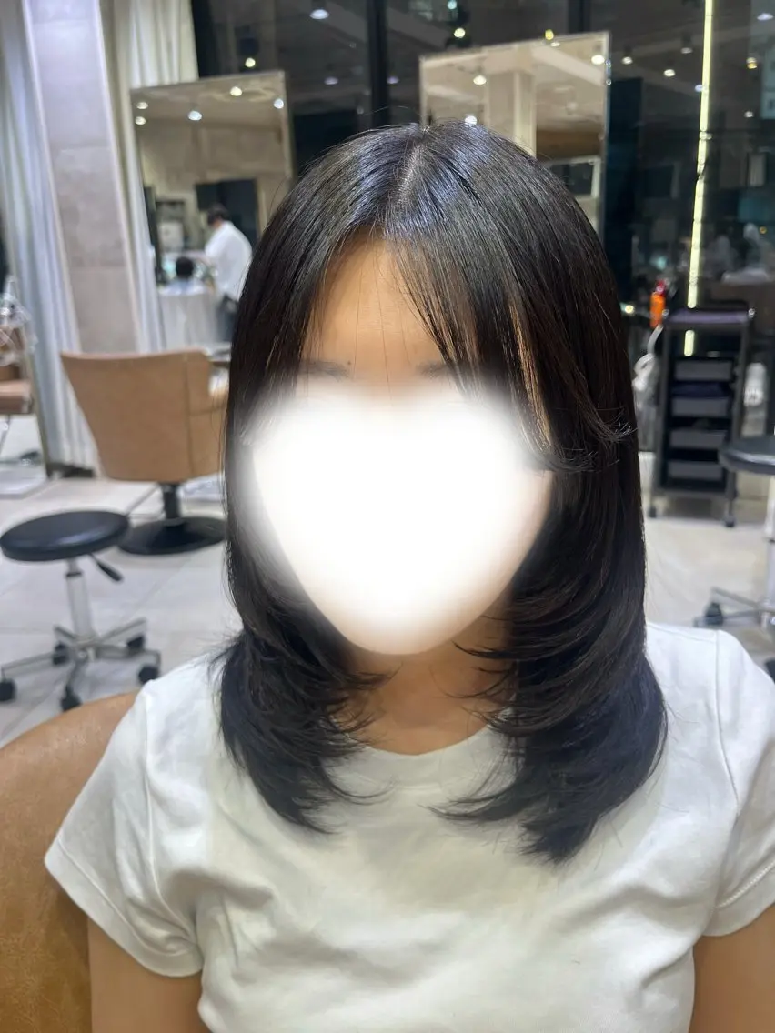 ミディアム ボブ／レイヤーモデル 募集中🫧ゆい🌼のヘアスタイル