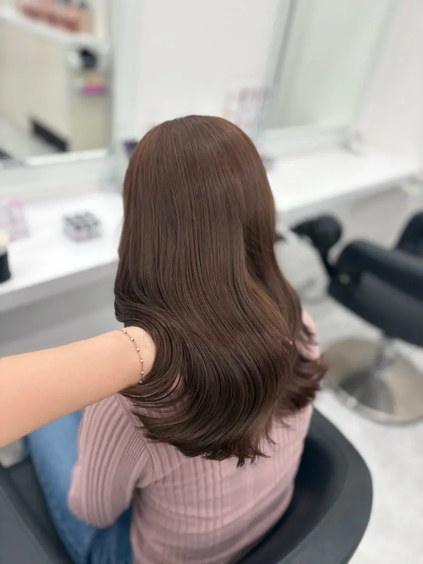 ロング カラー ヘアカラー トリートメント ベージュ×レイヤー 🎼横浜/miu🤎のヘアスタイル