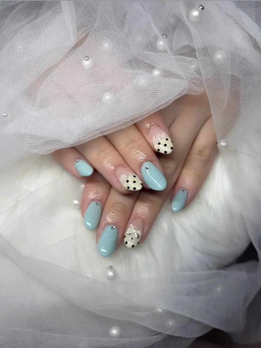 ネイル ドット レース ハンドネイル JFYnail ゆいのネイルデザイン