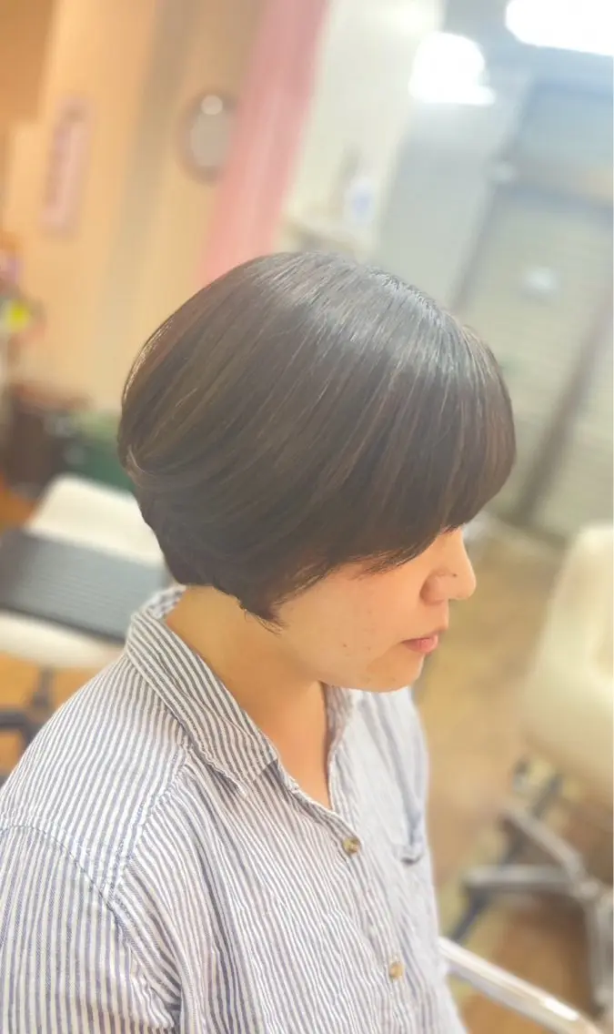 ショート 縮毛矯正 現在 使われていませんのヘアスタイル