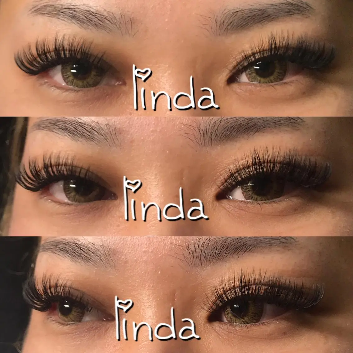 マツエク・マツパ 付け放題 Lカール ボリュームラッシュ linda lashesのマツエク・マツパデザイン