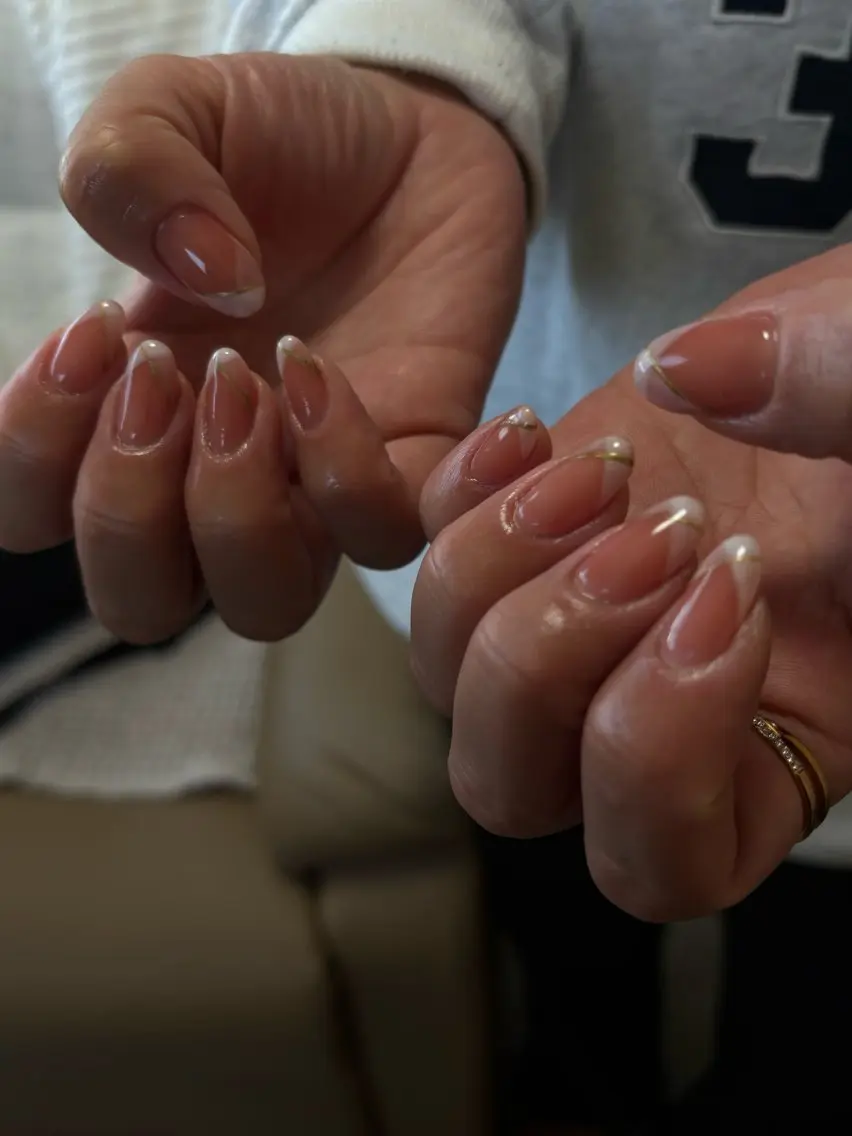 ネイル フレンチネイル ジェルネイル キラキラネイル マグネットネイル ニュアンスネイル ハンドネイル tamu nail 金町のネイルデザイン