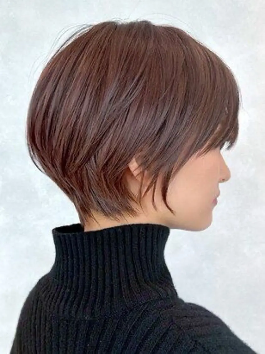 ショート ショートボブ ボブ くびれヘア ショートヘア 無料募集/ ショートカット 日向のヘアスタイル