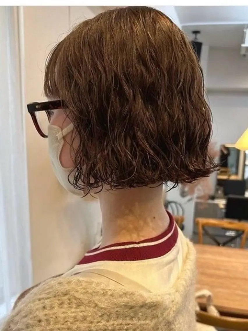 ショート パーマ 宮嶋 蓮のヘアスタイル