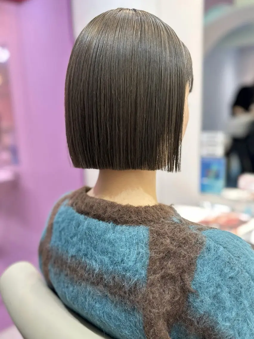 ショート amane໒꒱うる艶 ブリーチ透明感カラーのヘアスタイル