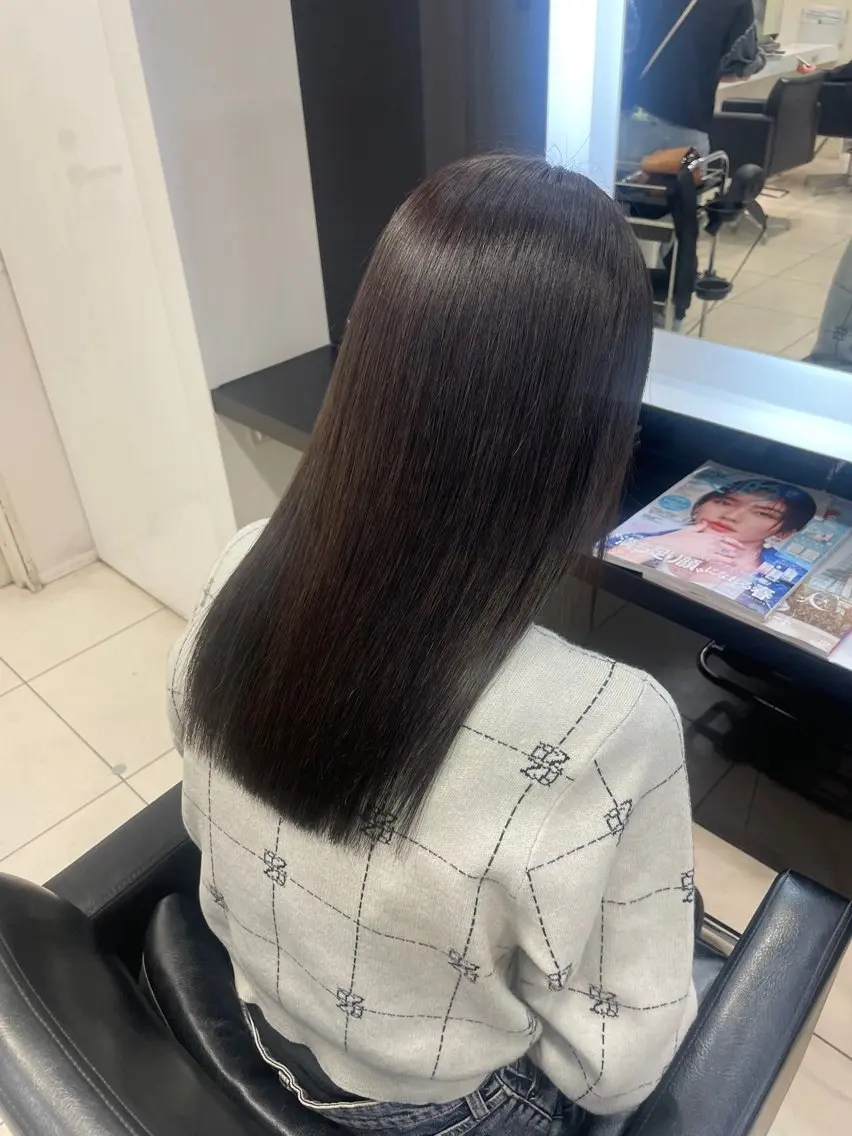 セミロング 髪質改善 悠良/平塚店 似合わせ/透明感のヘアスタイル
