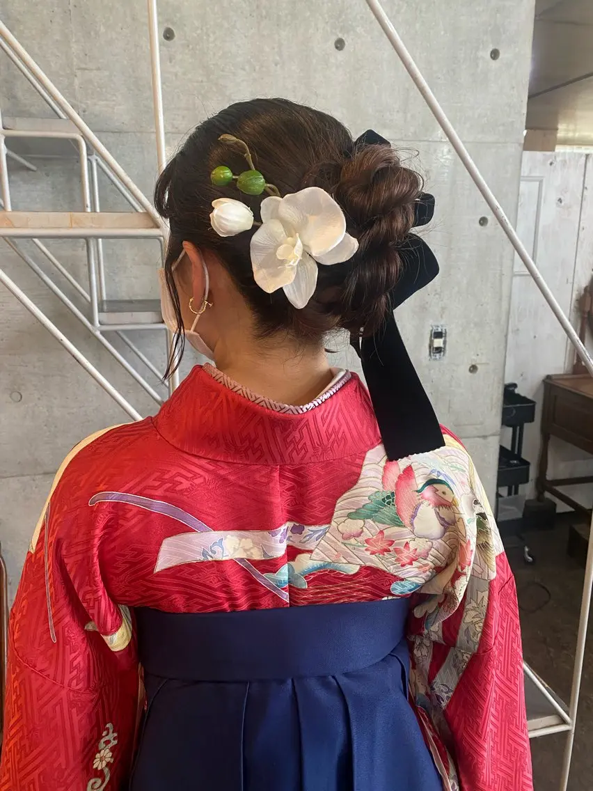 セミロング 着付け モリモト サナのヘアスタイル