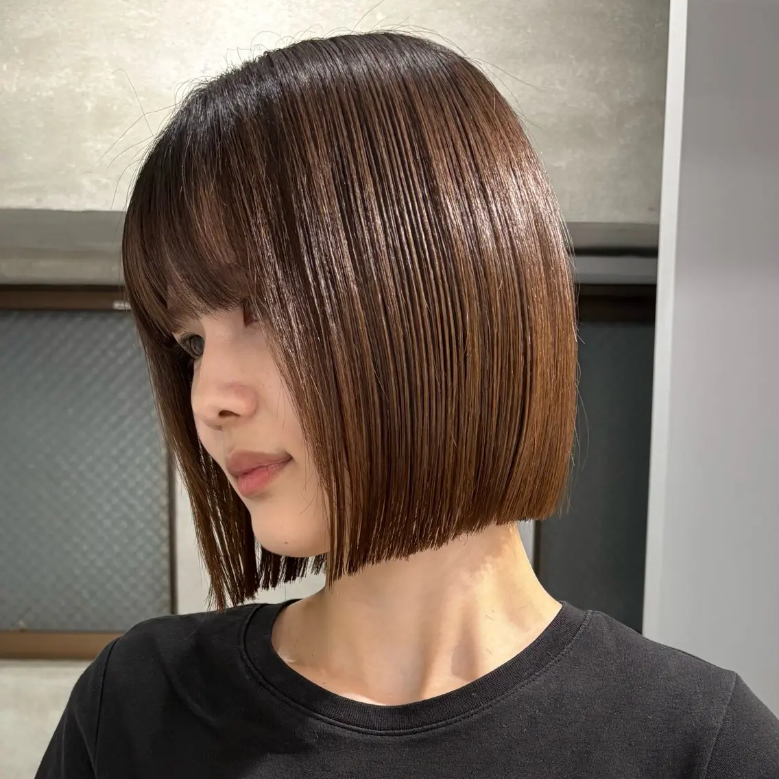 ショート ボブ カット ヘアカラー ボブ/透明感カラー /AYUNAのヘアスタイル