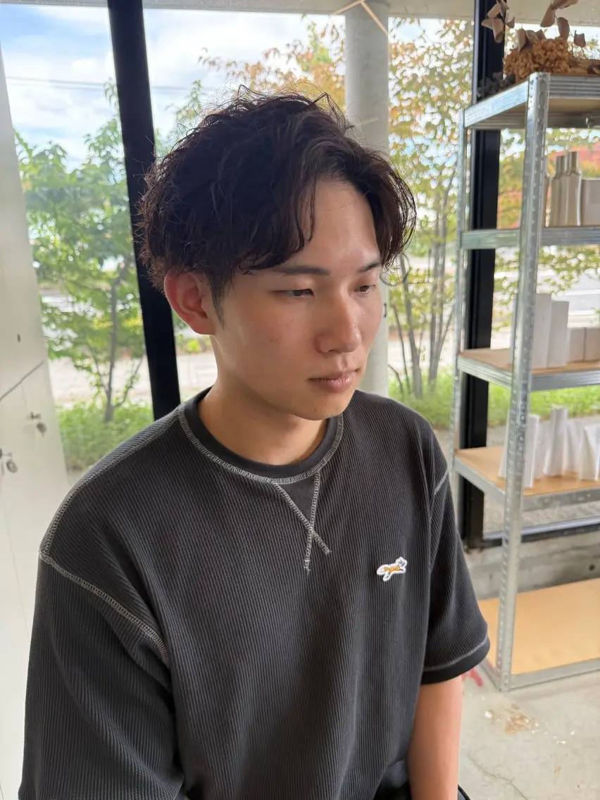 パーマ メンズ カット パーマ SLOW🫧 ルナ🫧のヘアスタイル