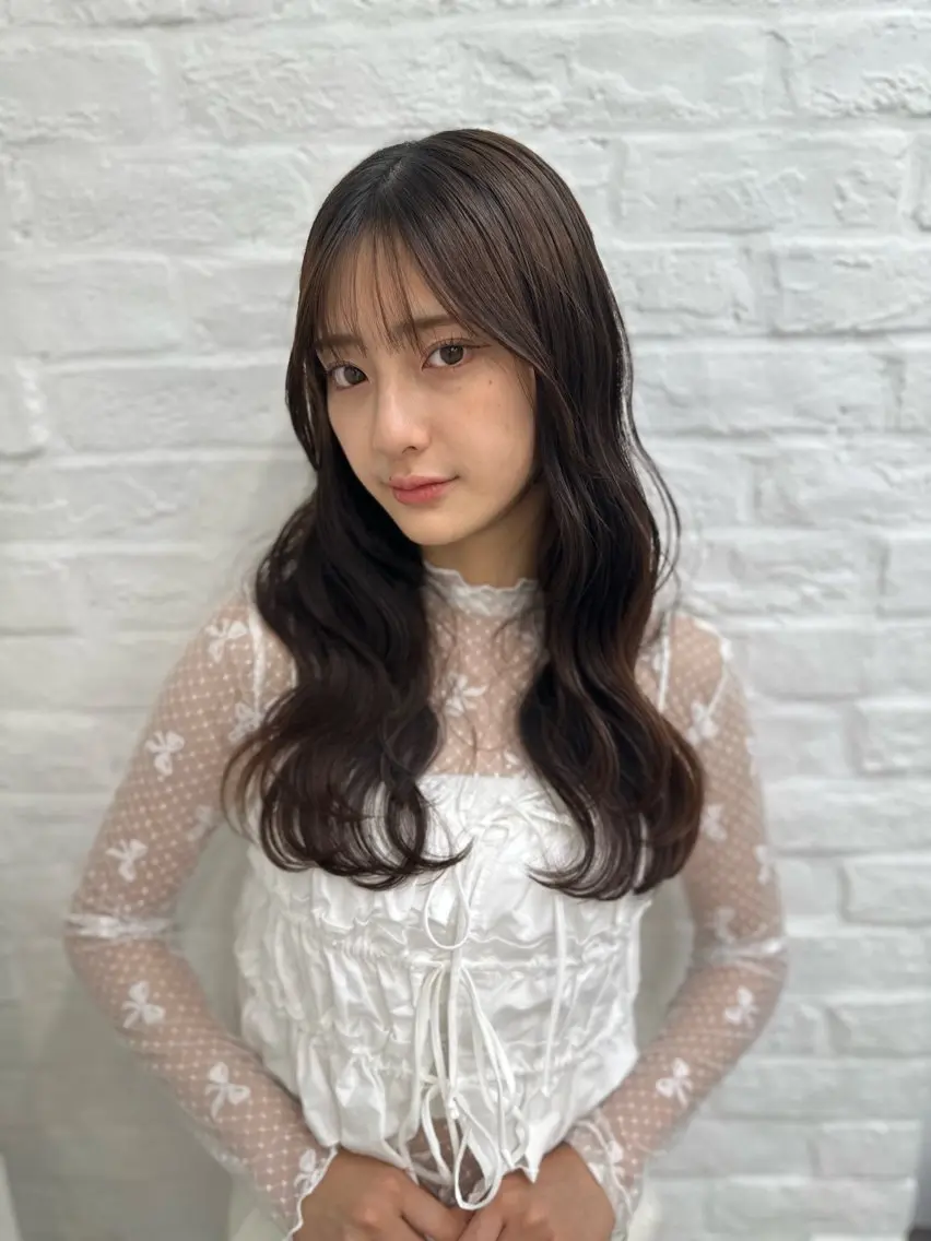 セミロング カット ヘアカラー トリートメント ヘッドスパ ヘアセット 前髪顔まわりカット 🌈中村海聖のヘアスタイル