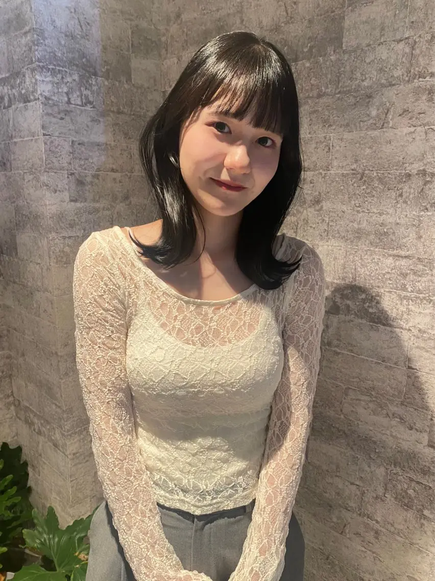 ミディアム カラー 透明感カラー カット ヘアカラー トリートメント mai / linoah˚✧のヘアスタイル