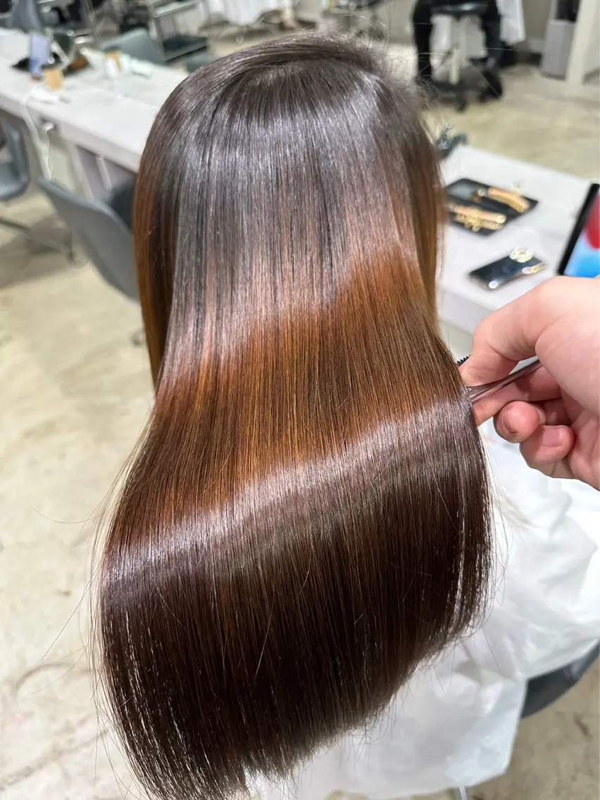 ロング 【ヤバ髪から美髪へ】 縮毛矯正特化アチワのヘアスタイル