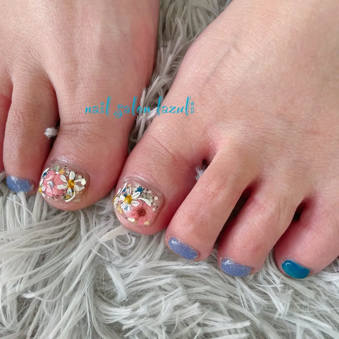 ネイル アートネイル フラワーネイル フットネイル nail salon lazuliのネイルデザイン
