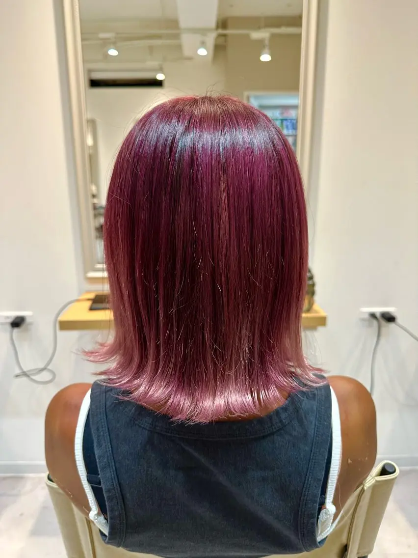 カラー カシス ラベンダーカラー 川崎 智優のヘアスタイル