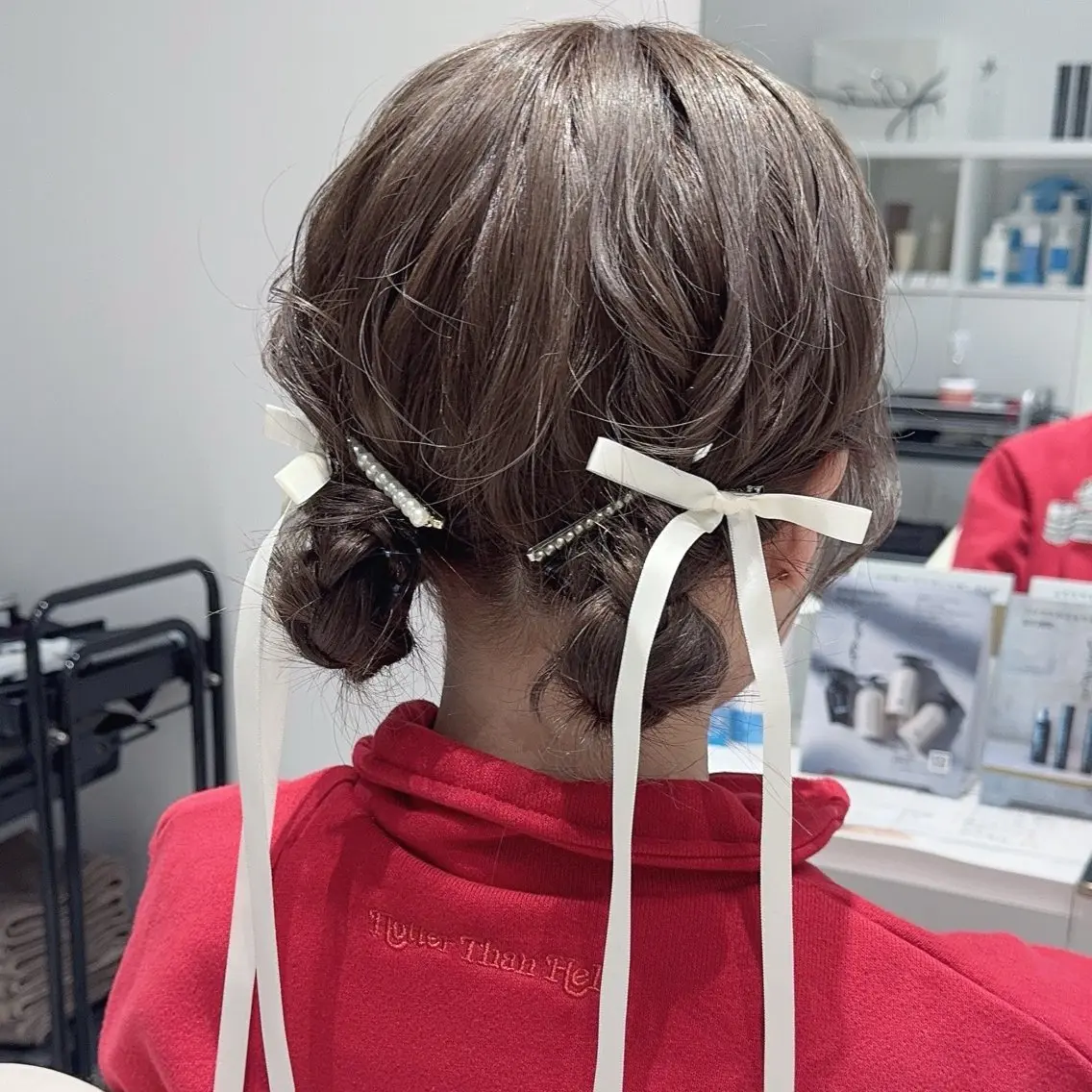 ヘアアレンジ ヘアセット 清川 椿咲のネイルデザイン