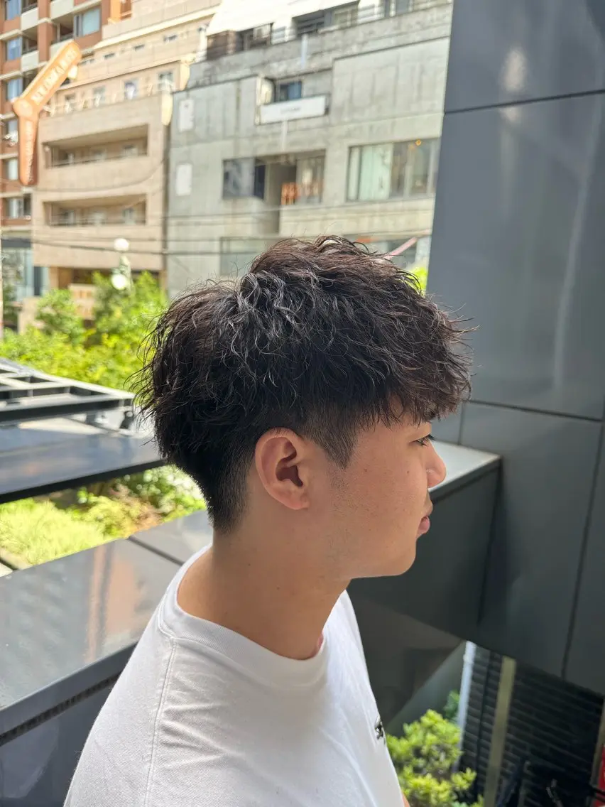 メンズ カット パーマ 河野 悠のヘアスタイル